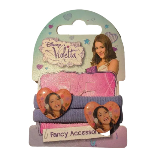 Chouchous violets cœur Violetta pour enfant - Par 2