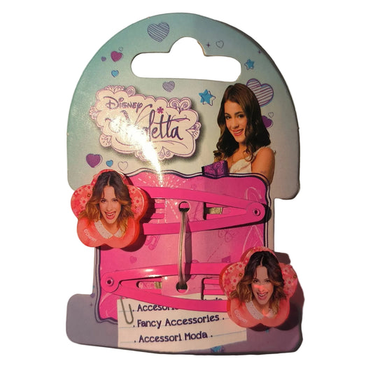 Barrette rose foncé à roses Violetta pour enfant