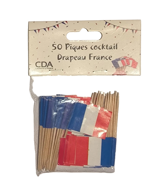 50 Piques Cocktail Drapeau France