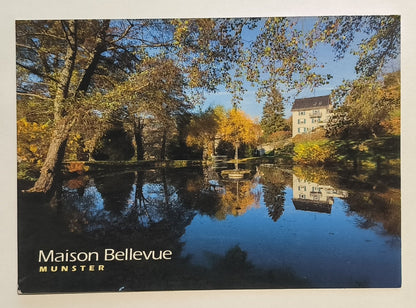 Carte postale Maison Bellevue à Munster – Maison avec étang