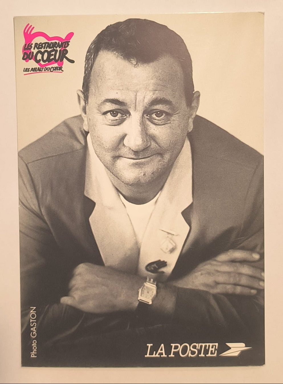 Carte postale Coluche – Les Restos du Cœur, La Poste, années 1990