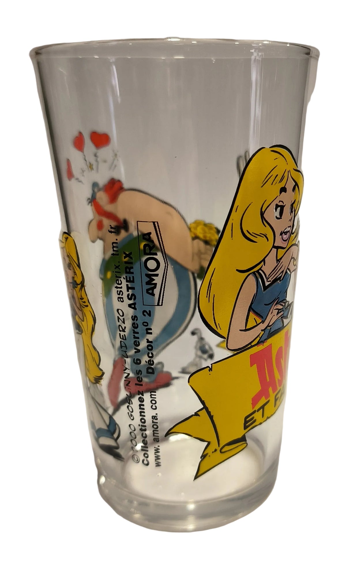 Verre à moutarde Amora Astérix et Falbala – Décor n° 2
