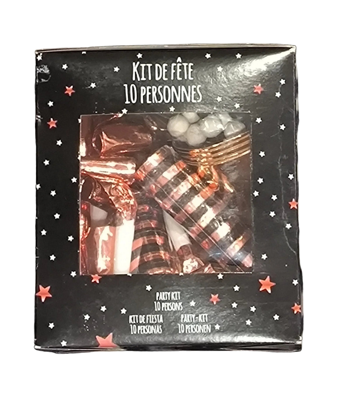 Kit de fête pour 10 personnes – Cuivré & noir – Charleston