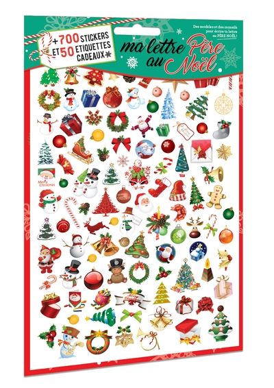 Kit "Ma lettre au Père Noël" - 700+ stickers & 50 étiquettes cadeaux