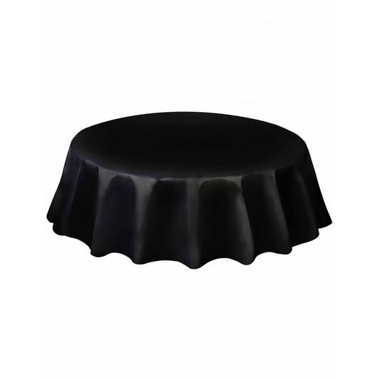 Nappe Plastique Ronde 213 cm - Transparent, Dorée, Noire