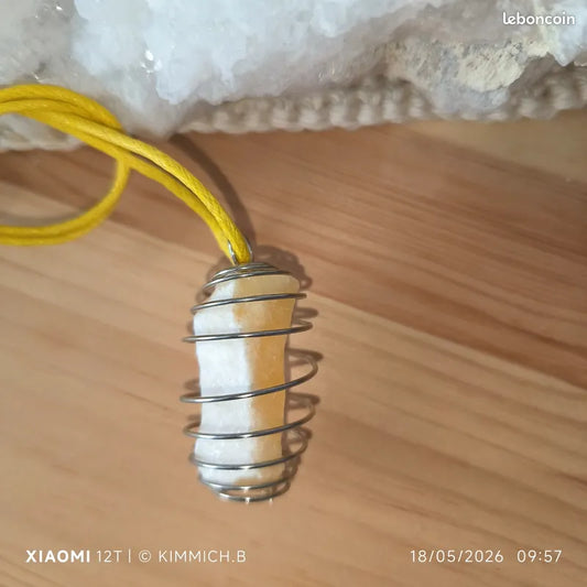 Pendentif Citrine Brute – Pierre Naturelle
