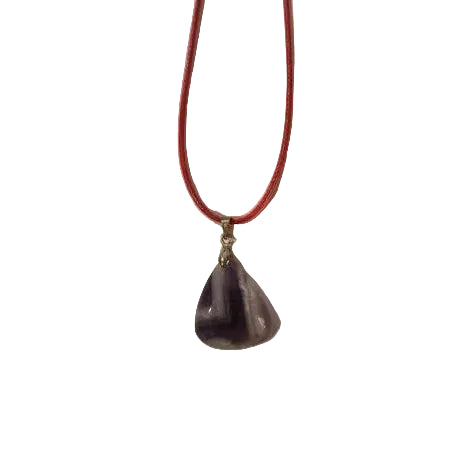 Collier pendentif en améthyste en forme de goutte