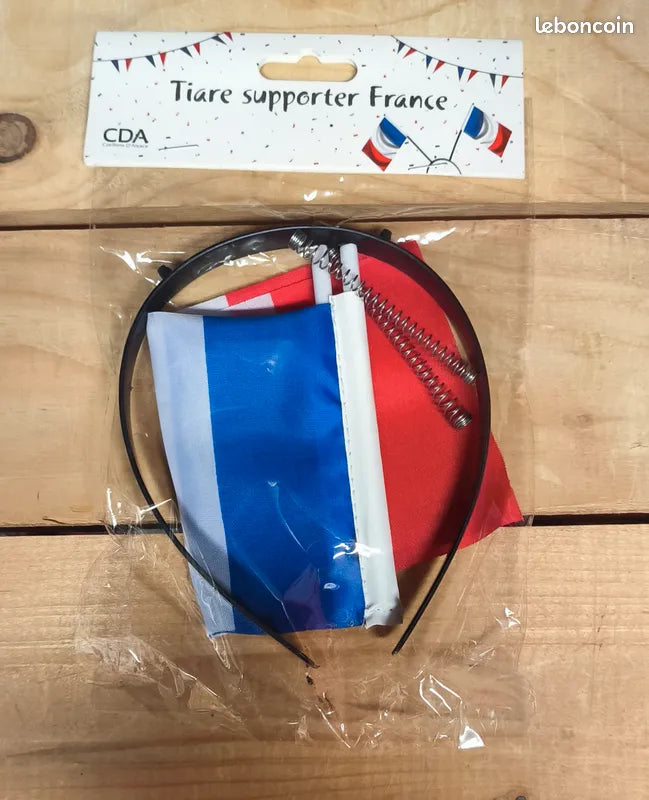 Tiare Supporter France avec Drapeaux – Ajustable