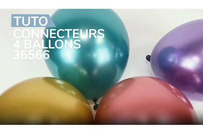50 connecteurs 4 ballons pour arches ou guirlande de ballons