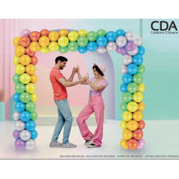 Arche à ballons rectangulaire 2 x 2 m avec base lest à eau