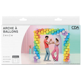 Arche à ballons rectangulaire 2 x 2 m avec base lest à eau