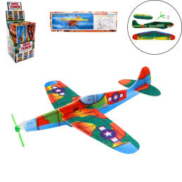 Boite de 48 Avions Planeur Styro 18x19cm 12 Modèles Assortis