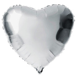 Ballon foil coeur 40 cm ARGENT
