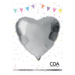 Ballon foil coeur 40 cm ARGENT