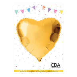 Ballon foil coeur 40 cm OR