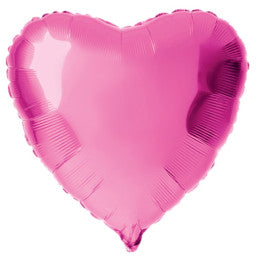 10 x Ballon Foil Cœur 40 cm Rose - Par 1