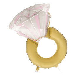 Set de 5 Ballons Foil 81 cm Bague Diamant