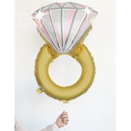 Set de 5 Ballons Foil 81 cm Bague Diamant