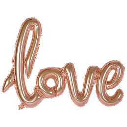 Ballon Foil LOVE ROSEGOLD 108 x 65 cm - Par 4
