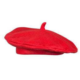 Béret Feutrine rouge, noir ou bleu