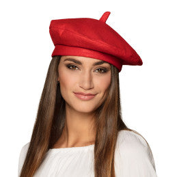 Béret Feutrine rouge, noir ou bleu
