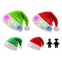 Bonnet Noël enfant LED 2 assortis