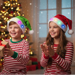 Bonnet Noël enfant LED 2 assortis