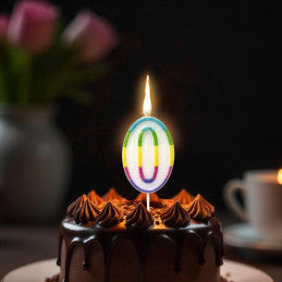 Bougie anniversaire chiffre 0 à 9