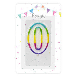 Bougie anniversaire chiffre 0 à 9