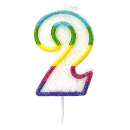 Bougie anniversaire chiffre 0 à 9