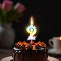 Bougie anniversaire chiffre 0 à 9