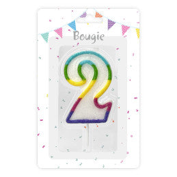 Bougie anniversaire chiffre 0 à 9