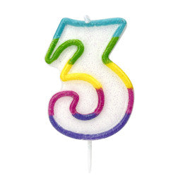 Bougie anniversaire chiffre 0 à 9