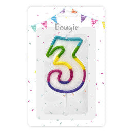 Bougie anniversaire chiffre 0 à 9