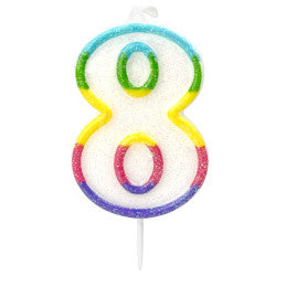 Bougie anniversaire chiffre 0 à 9