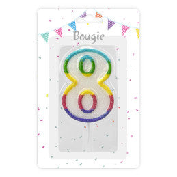 Bougie anniversaire chiffre 0 à 9
