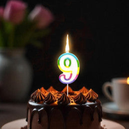 Bougie anniversaire chiffre 0 à 9