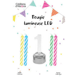 Bougie clignotante LED 4 + 4 bougies