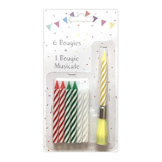 12 Bougie Musicale + 6 Bougies Multicolores - CDA