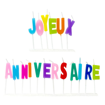 Bougies Lettres Joyeux Anniversaire