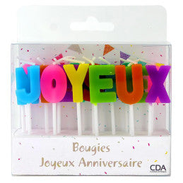 Bougies Lettres Joyeux Anniversaire