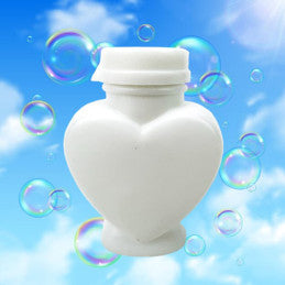 60 x Bulles de Savon Cœur Blanc Mariage Champêtre - Par 6