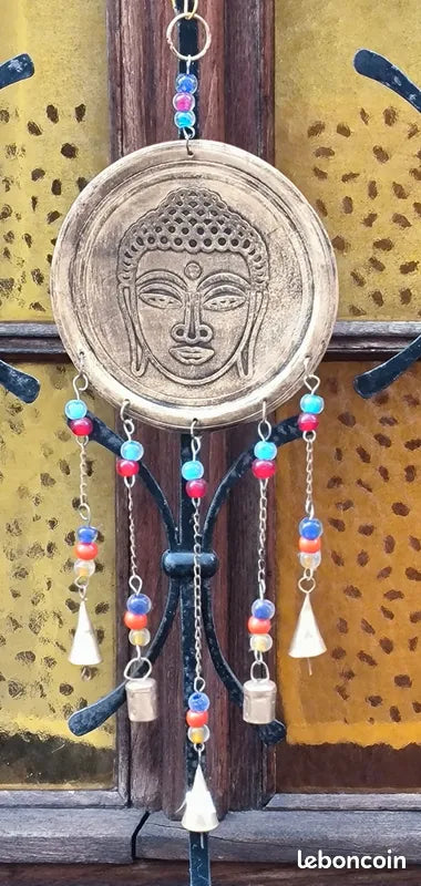 Porte-bonheur indien en cuivre avec carillon - 50 cm
