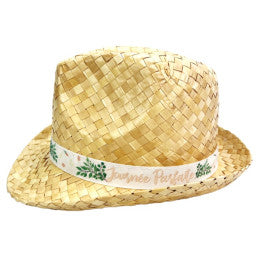 Chapeau Borsalino en paille naturelle - JOURNÉE PARFAITE (lot de 12)