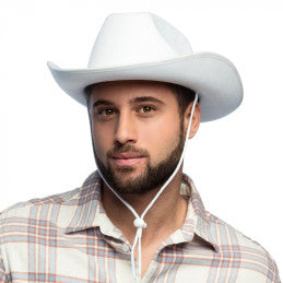 Chapeau Cowboy Blanc - Déguisement Western Boland