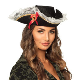 Chapeau Pirate Stacey Noir - Déguisement Boland