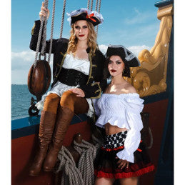 Chapeau Pirate Stacey Noir - Déguisement Boland