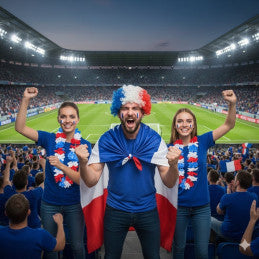Collier Fleurs Tricolores France Bleu Blanc Rouge - Coupe du Monde | FANZONE
