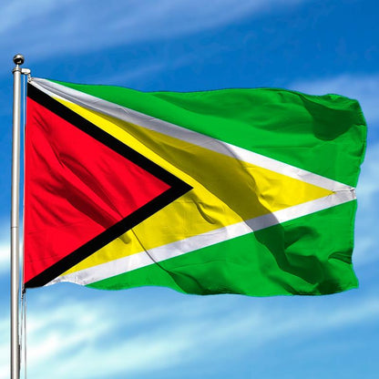 Drapeau Guyana 90 x 150 cm / 2 œillets