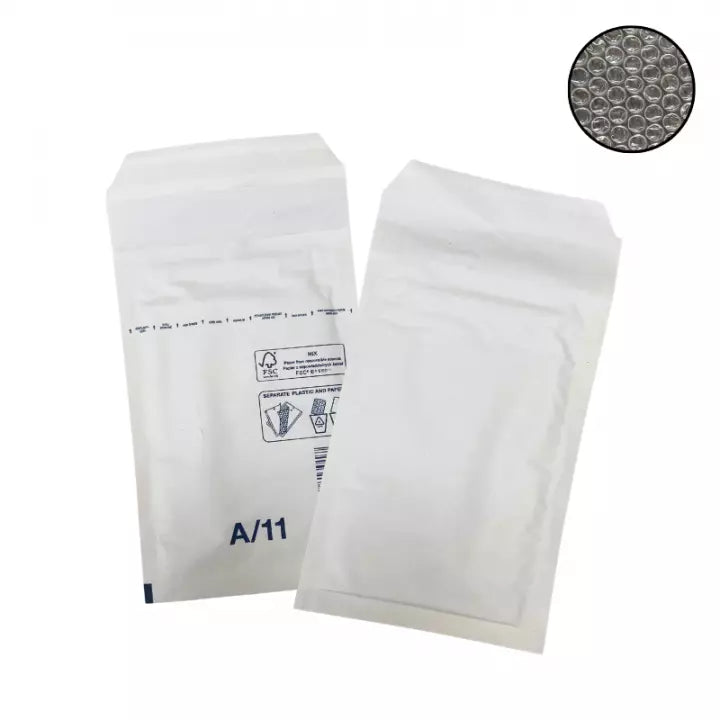 100 Enveloppe bulle Eco A/1 blanc 100x165mm